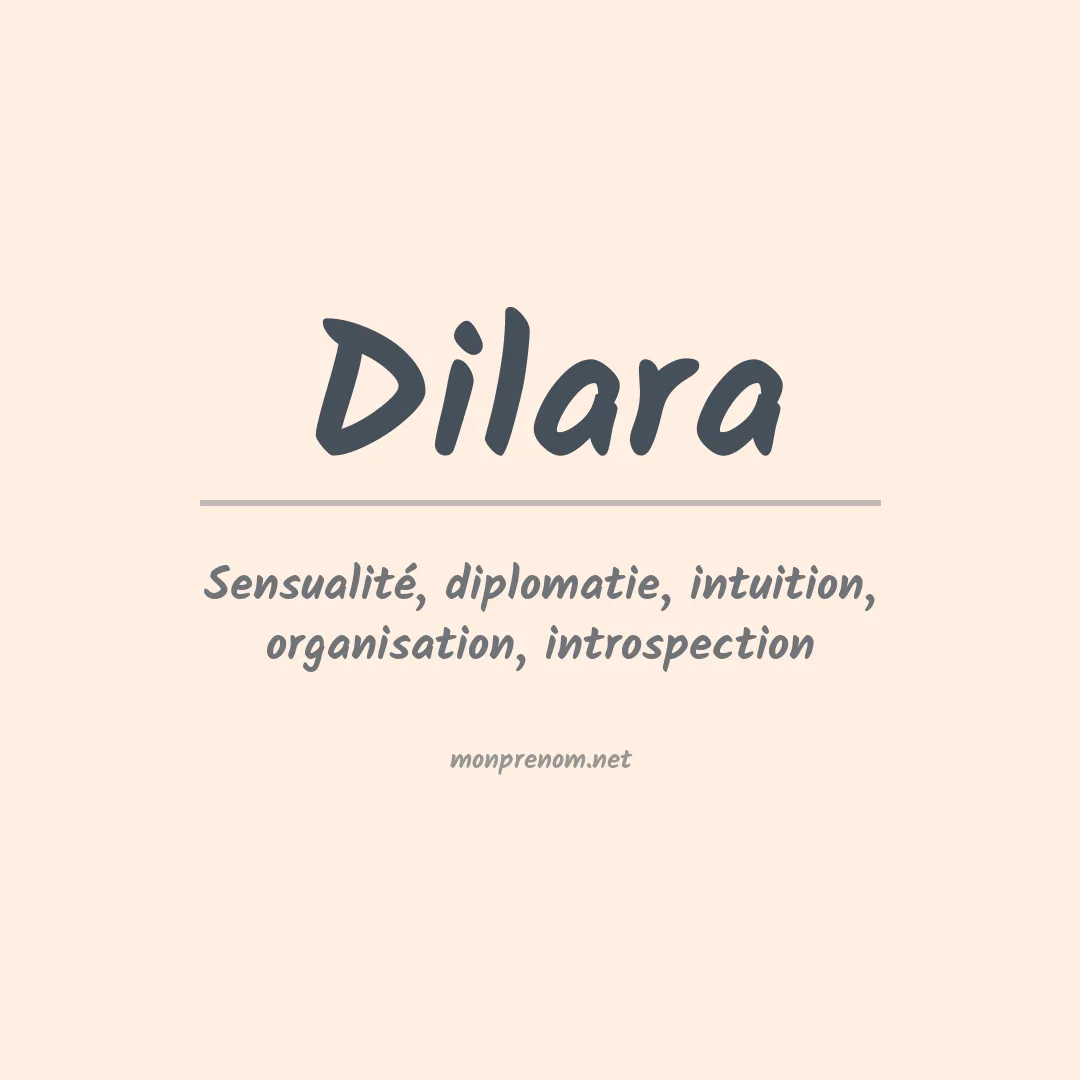 Signification du prénom Dilara