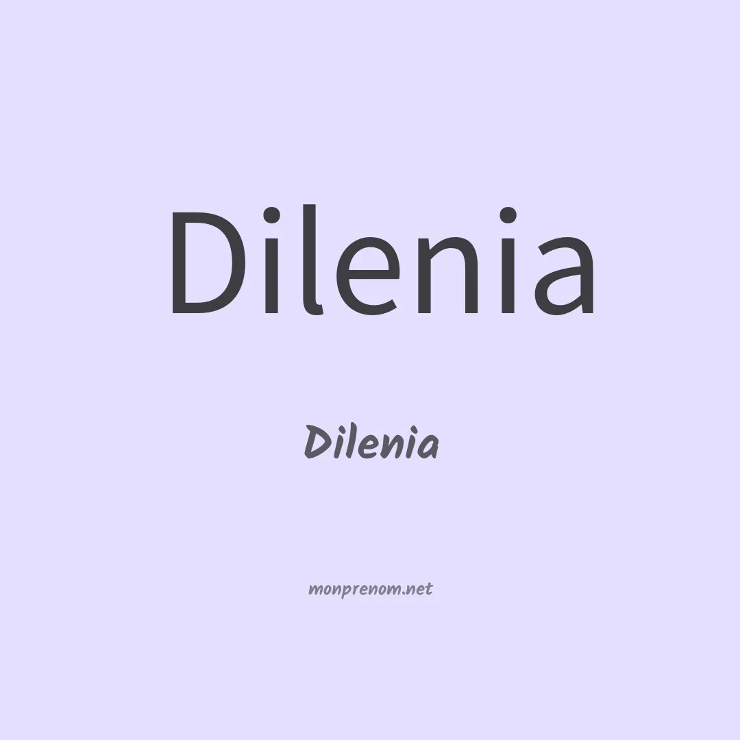 Dilenia en chinois
