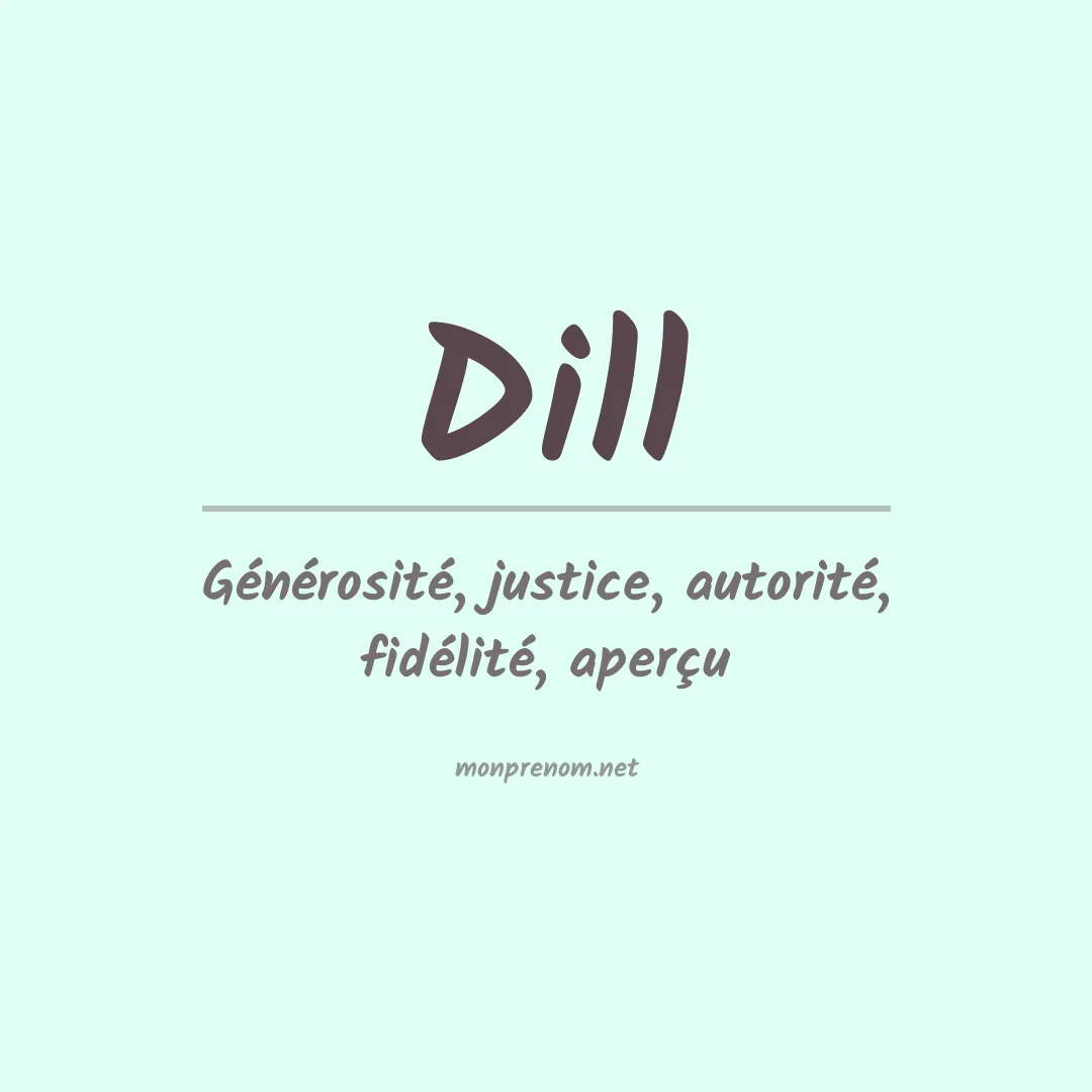 Prénom Dill