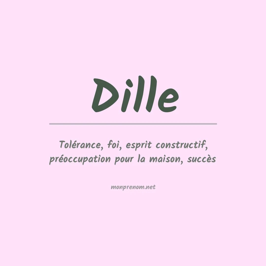 Prénom Dille