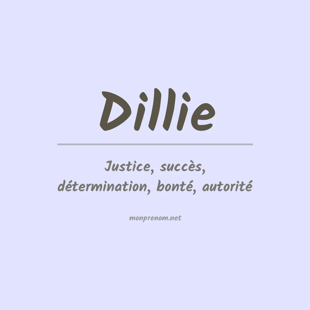 Prénom Dillie