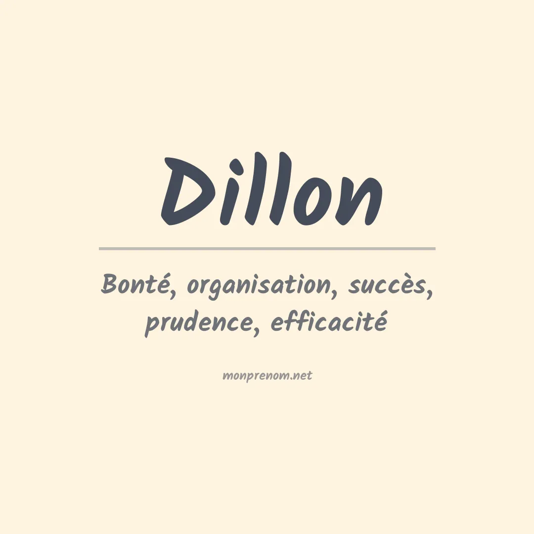 Prénom Dillon