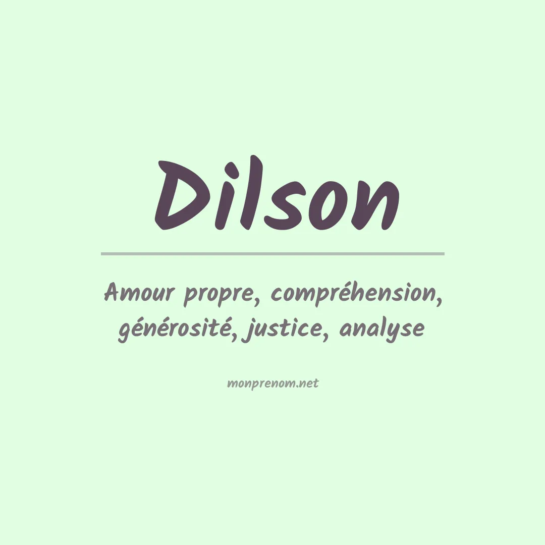 Prénom Dilson