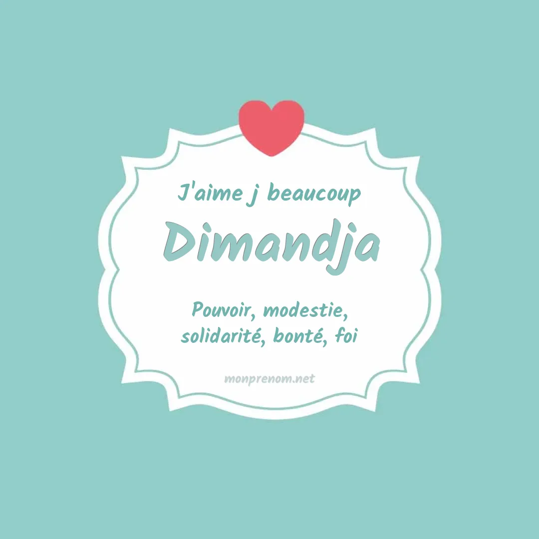 J'aime beaucoup Dimandja