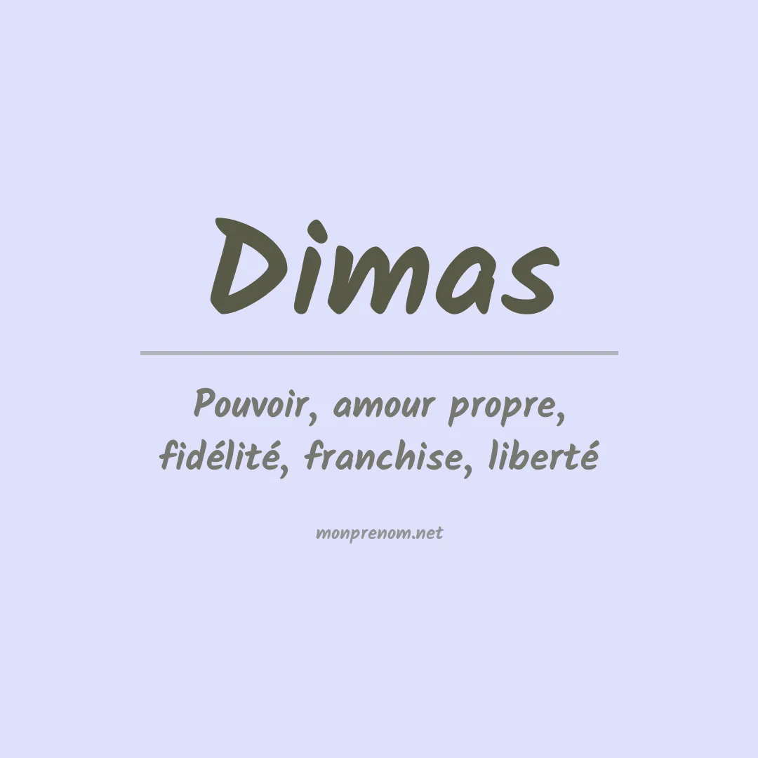 Prénom Dimas