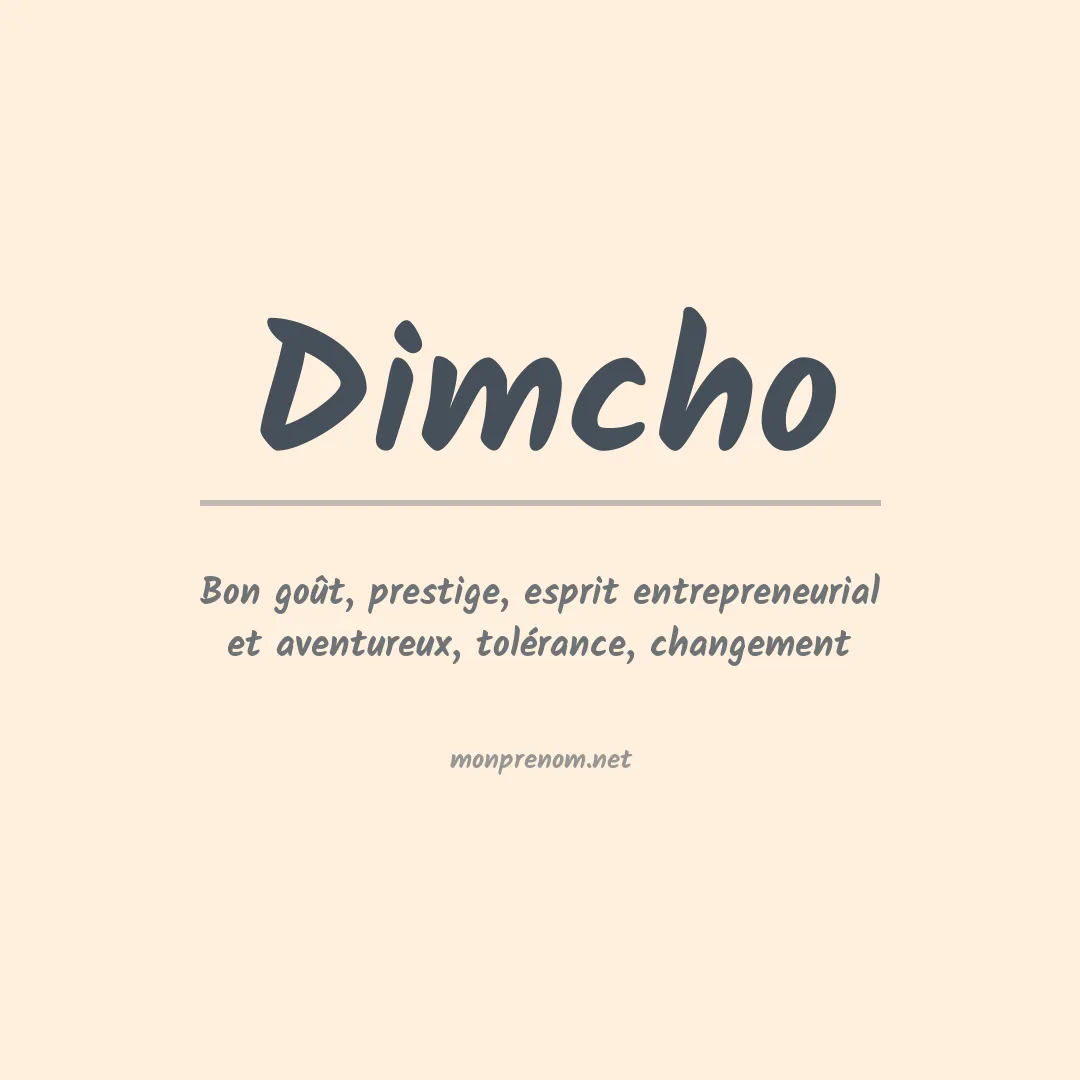 Prénom Dimcho