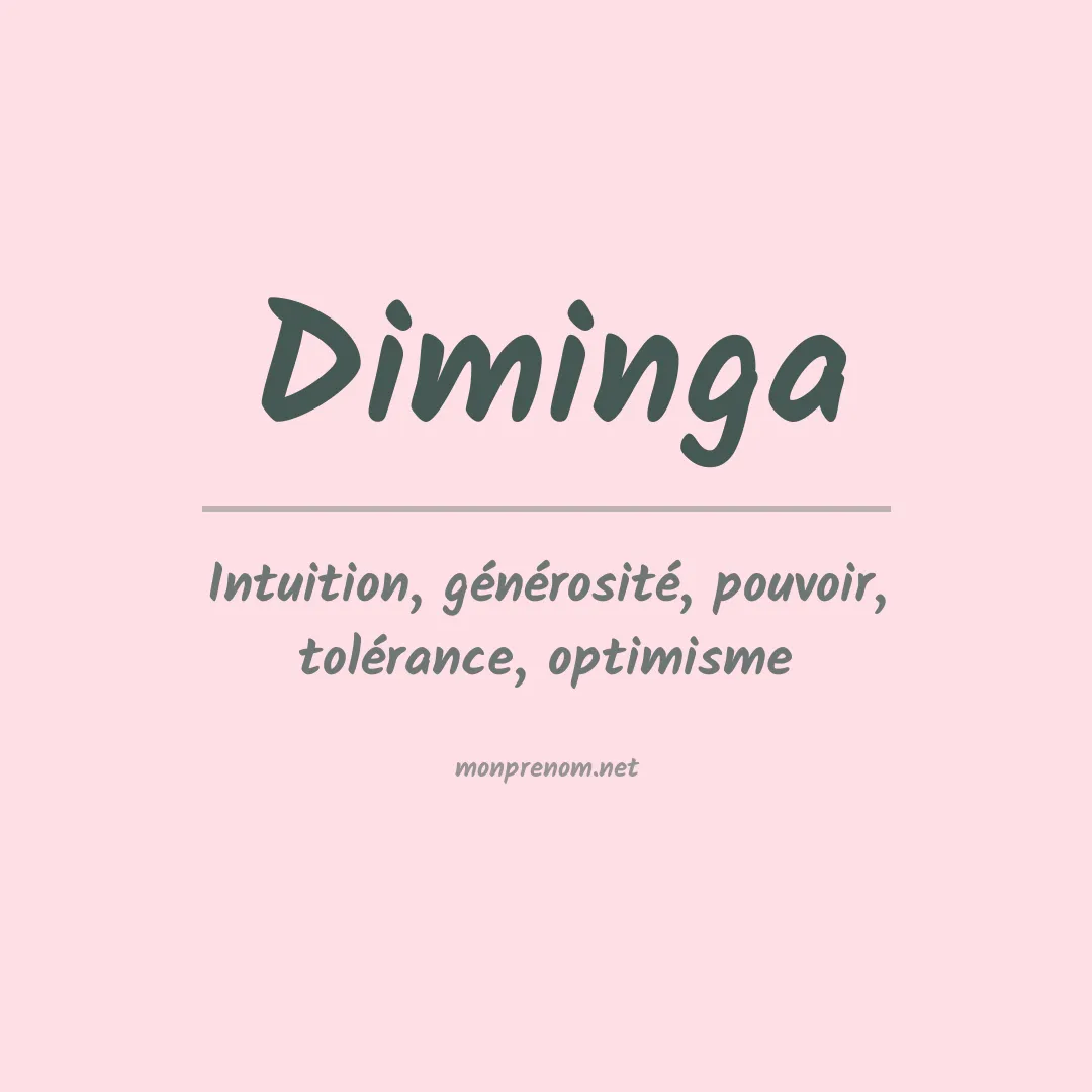 Signification du prénom Diminga