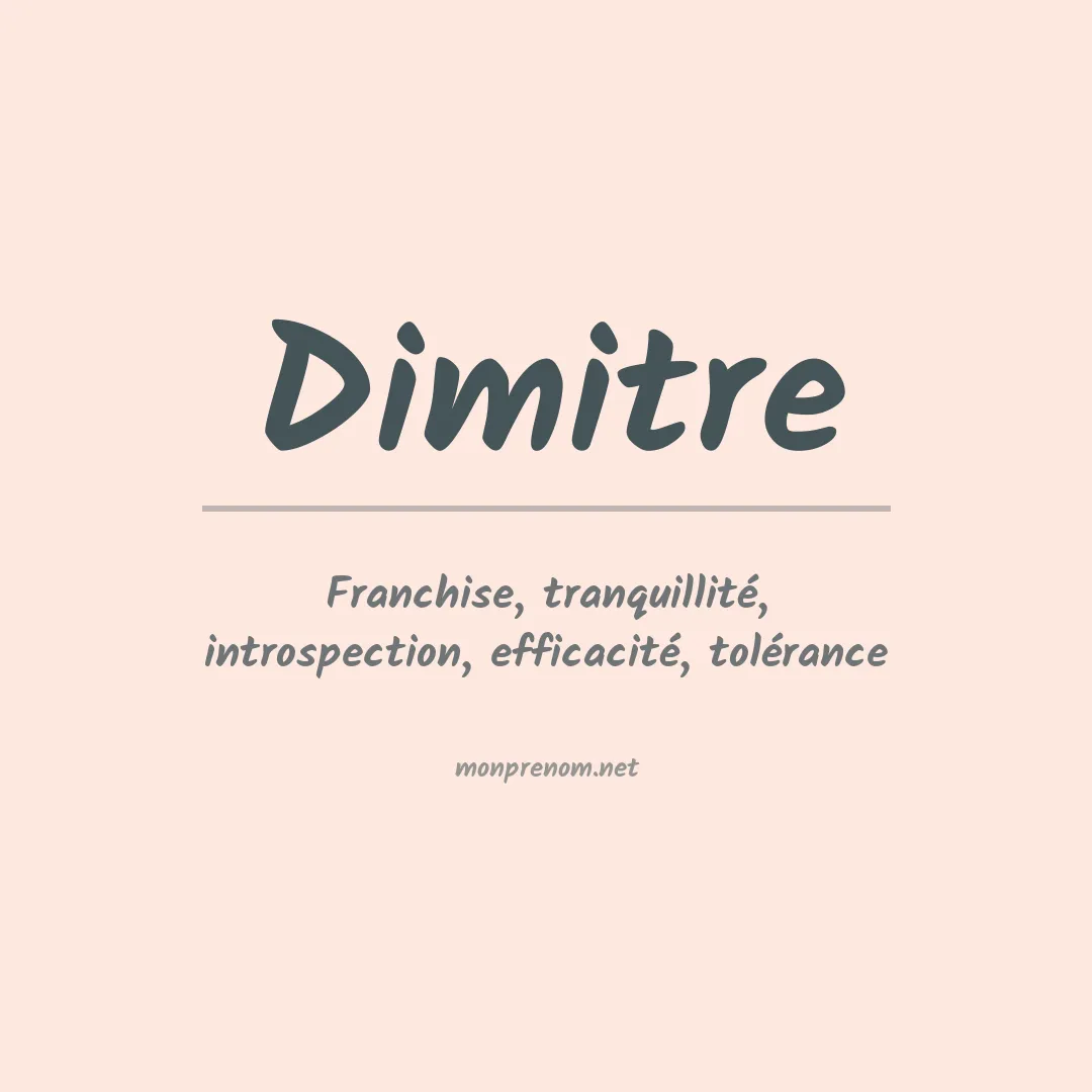 Prénom Dimitre