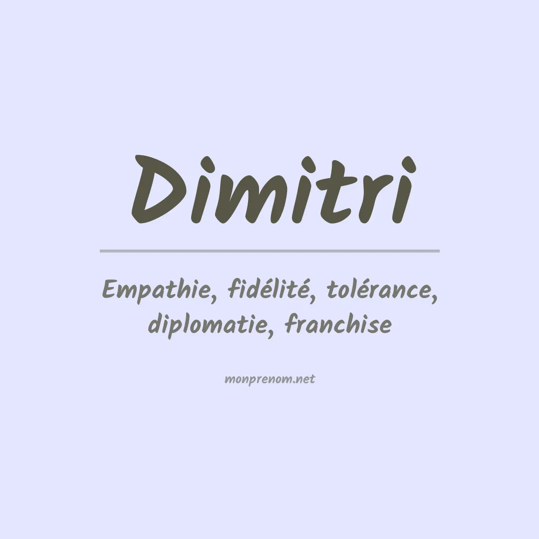 Prénom Dimitri