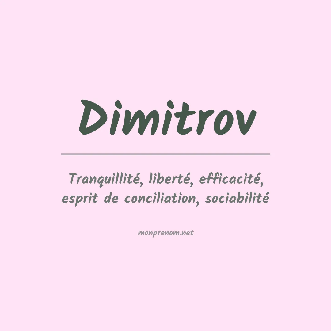 Prénom Dimitrov