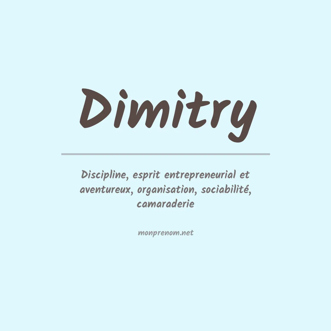 Prénom Dimitry