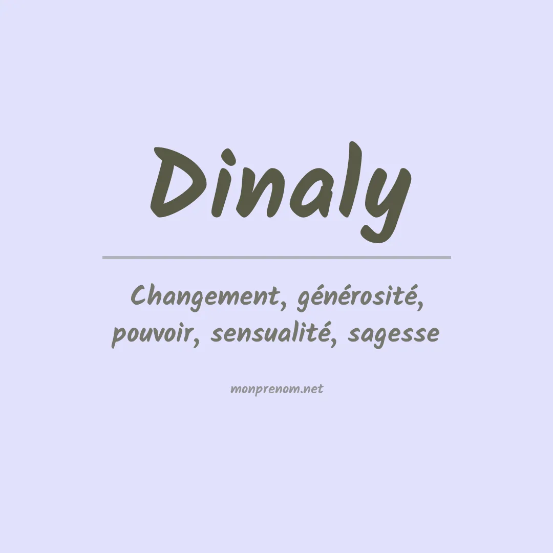 Signification du prénom Dinaly