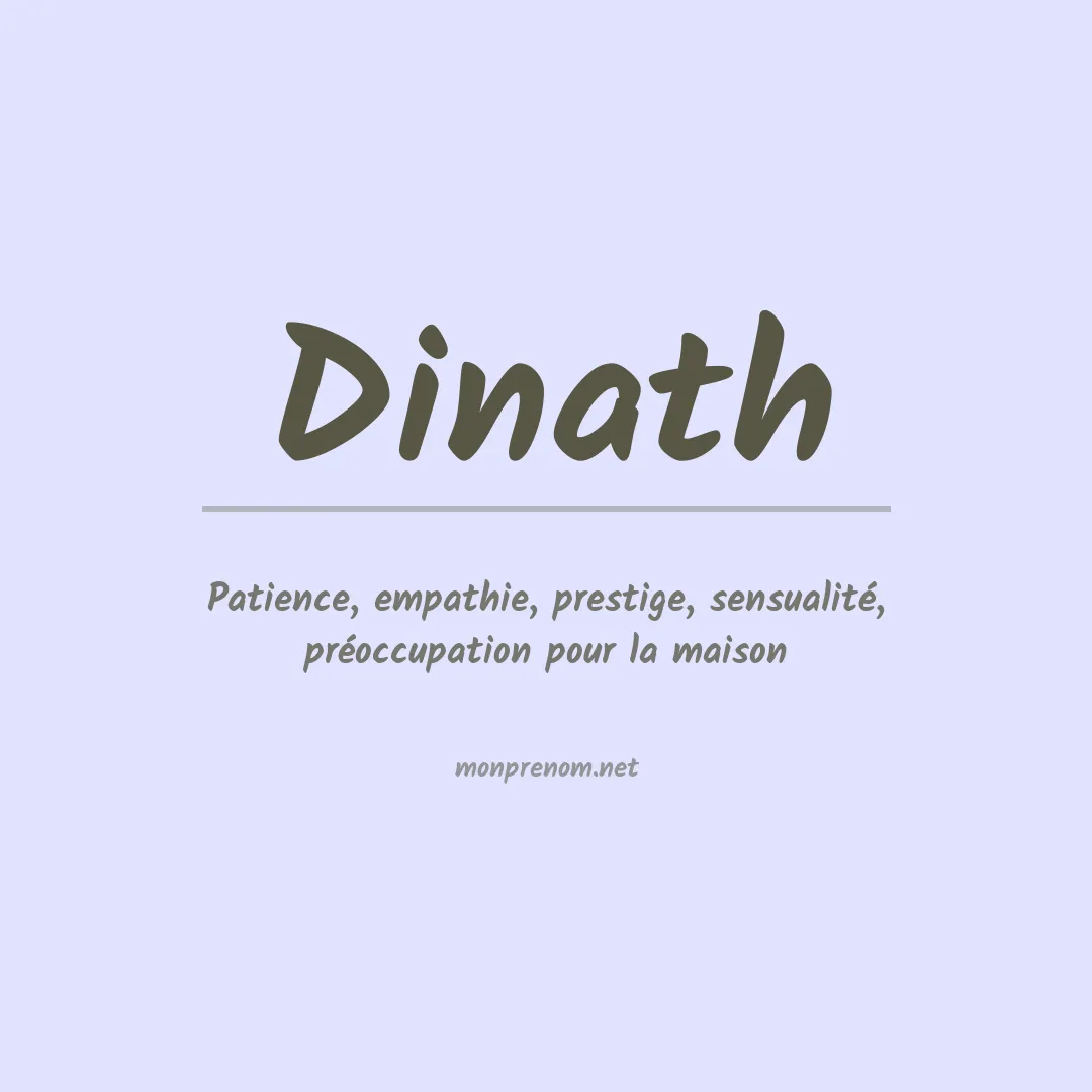 Signification du prénom Dinath