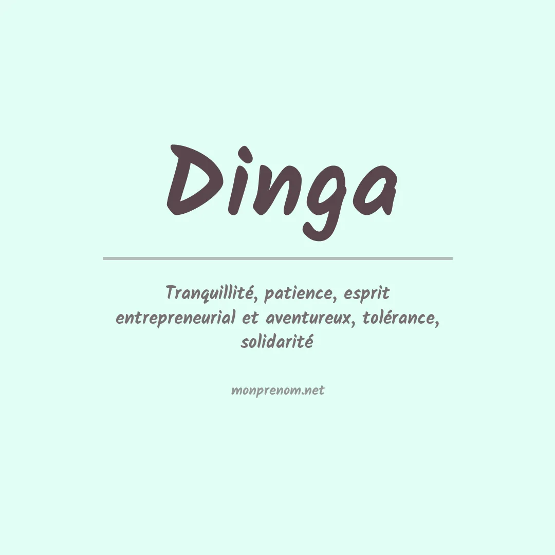 Prénom Dinga
