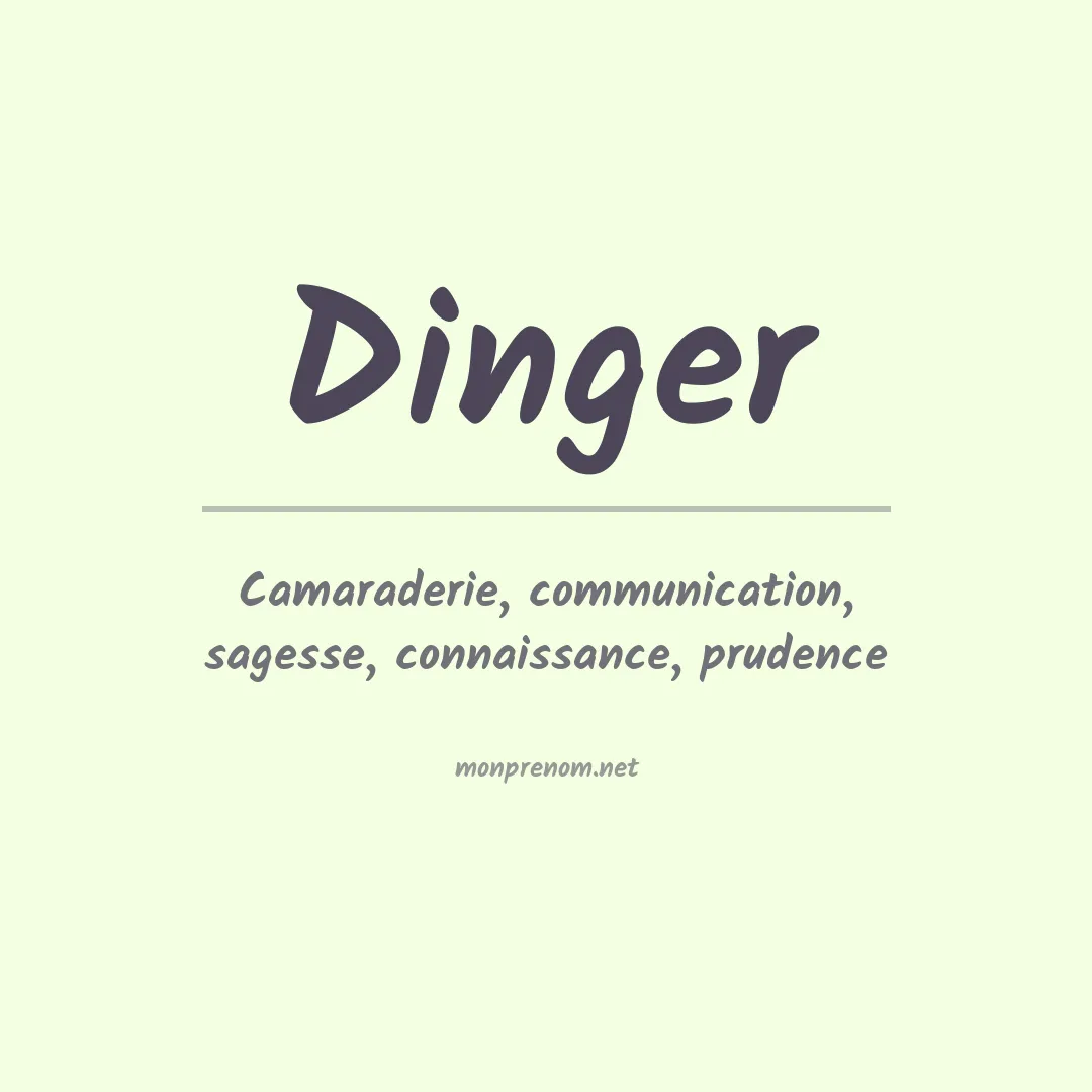 Prénom Dinger