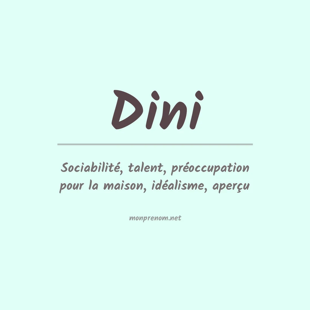 Prénom Dini