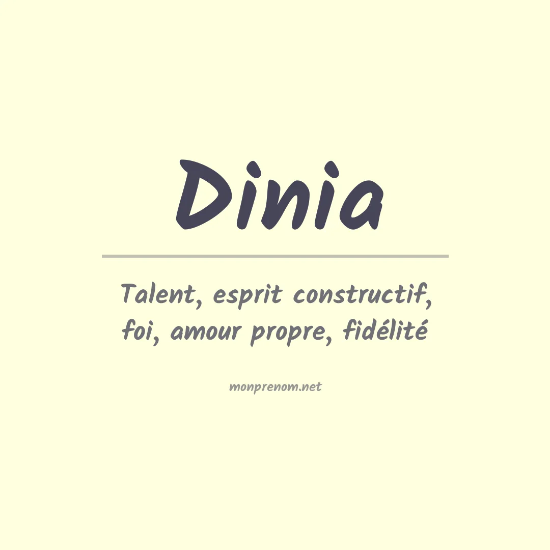 Prénom Dinia