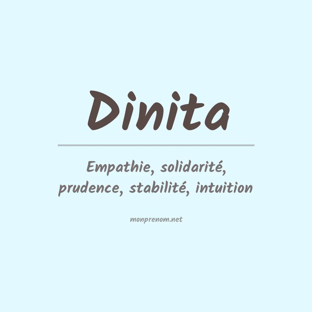 Signification du prénom Dinita