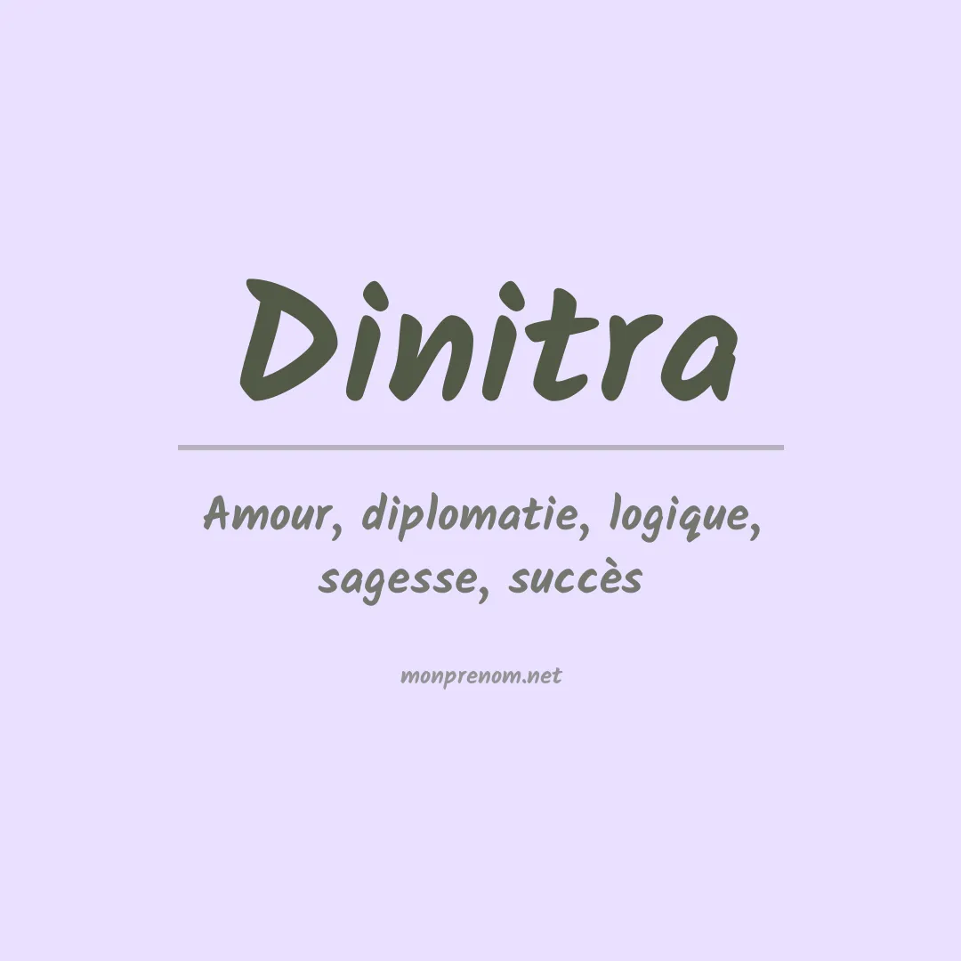 Signification du prénom Dinitra