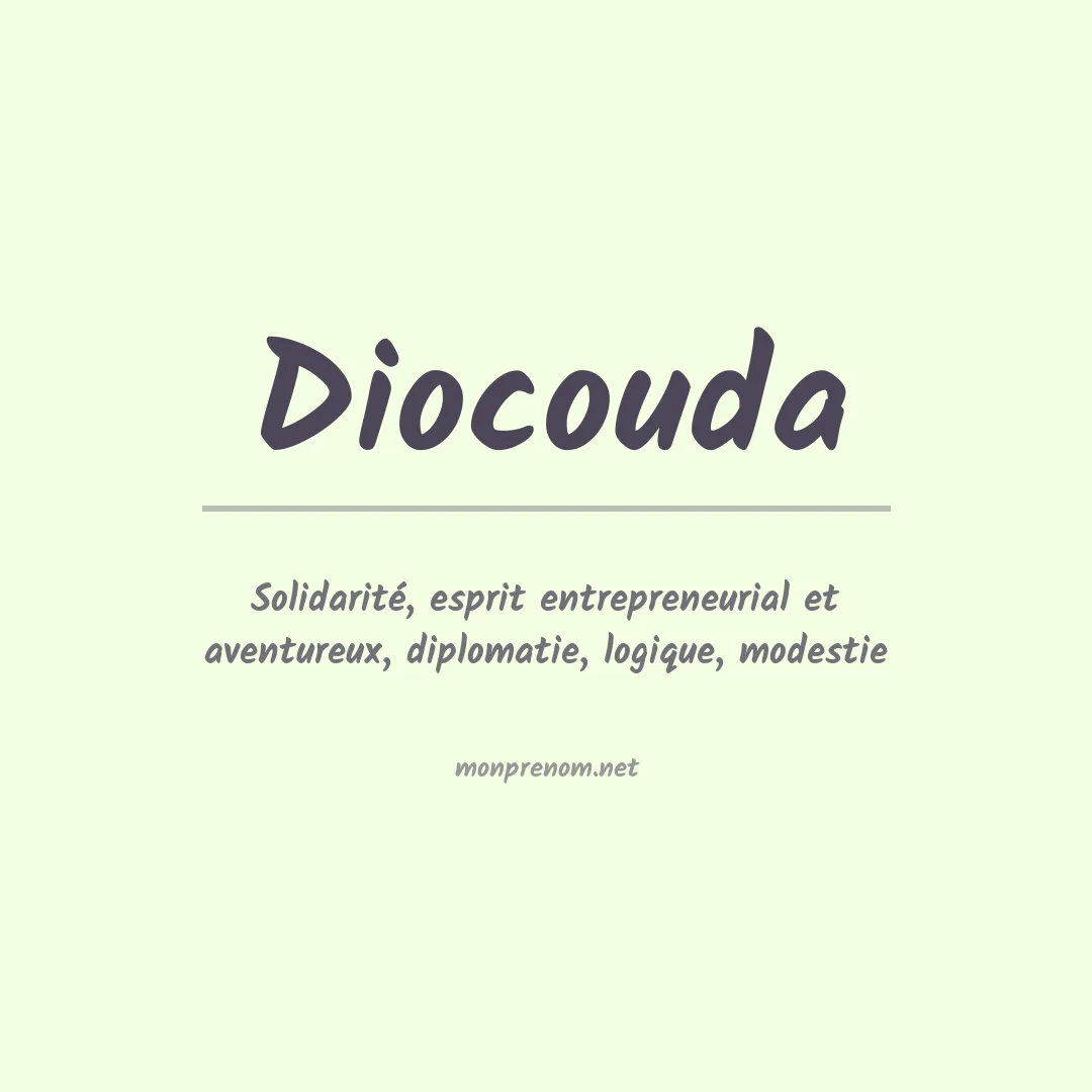 Signification du prénom Diocouda
