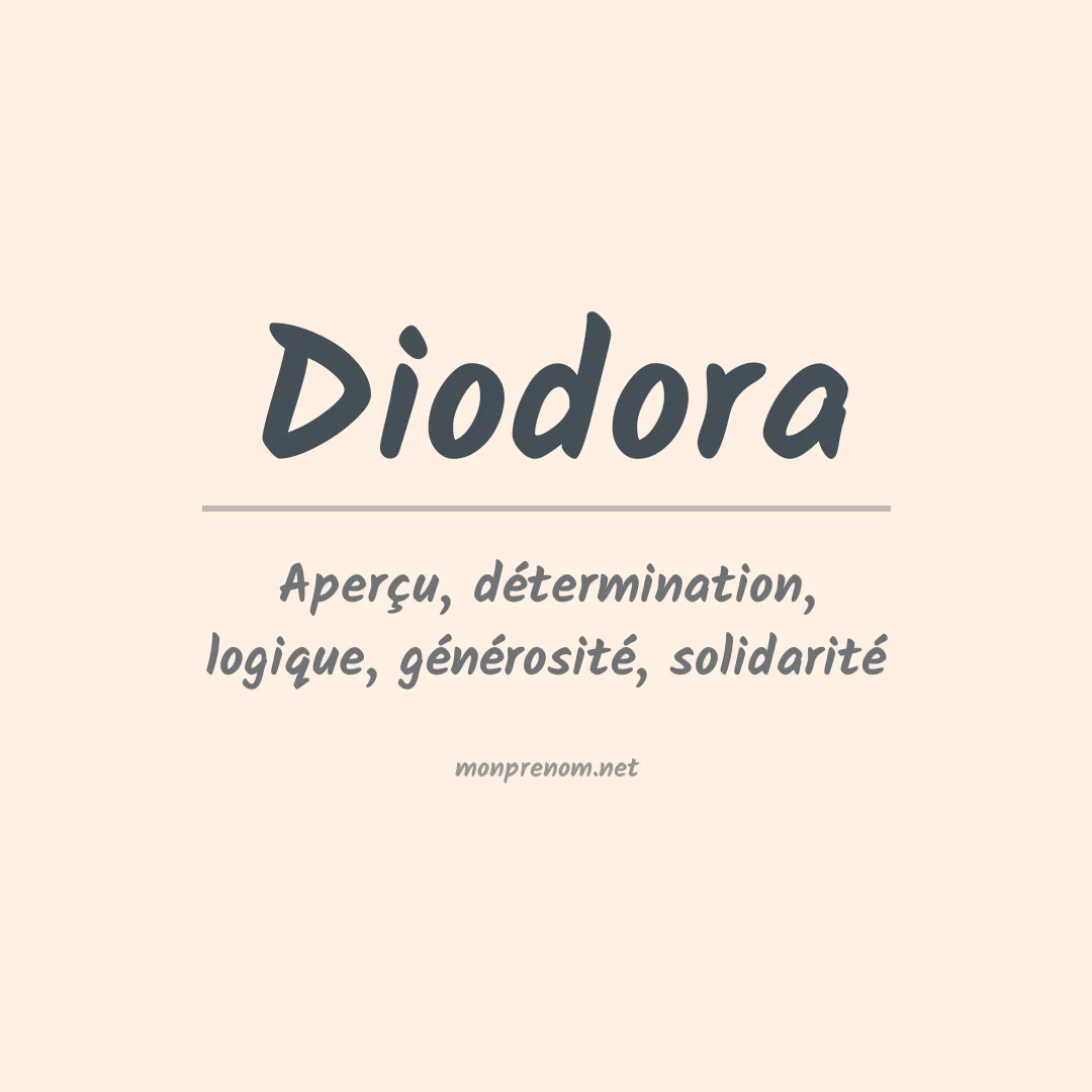 Signification du prénom Diodora