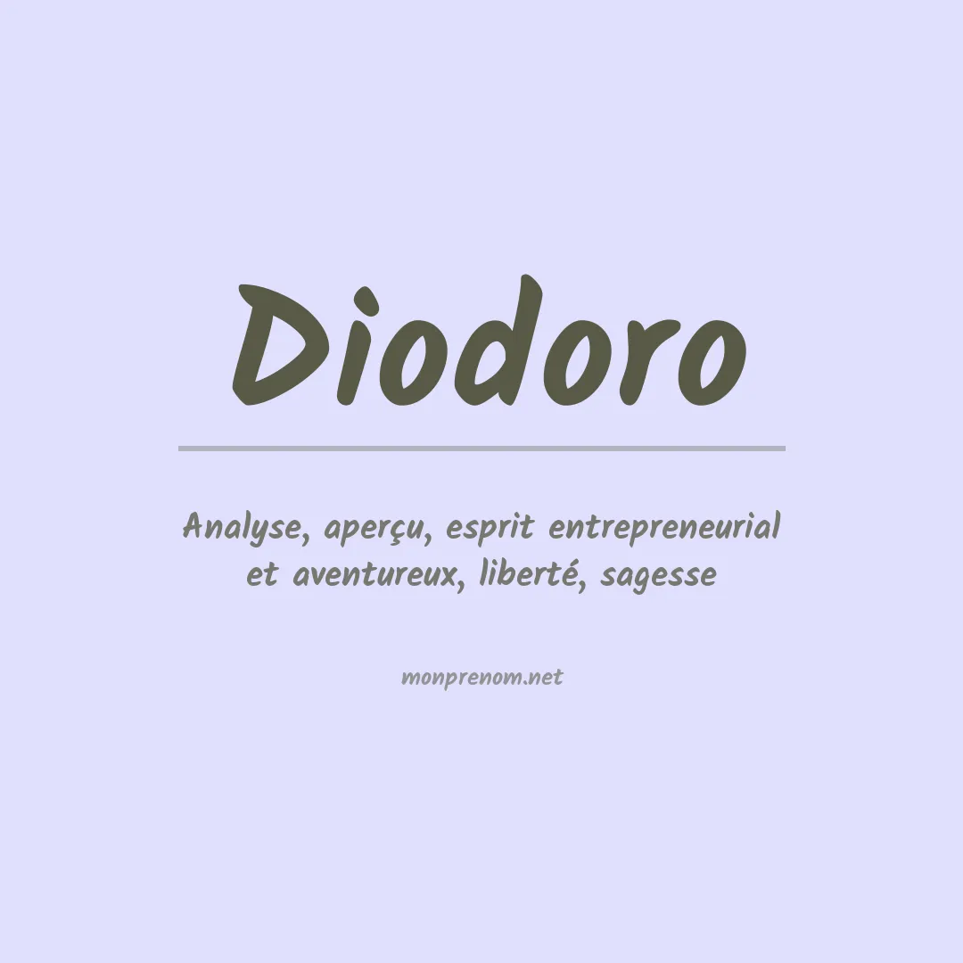 Signification du prénom Diodoro