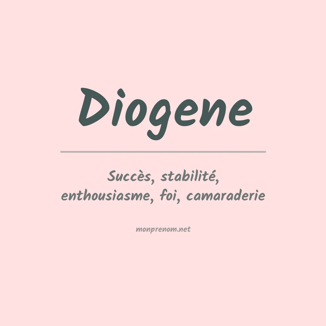 Signification du prénom Diogene