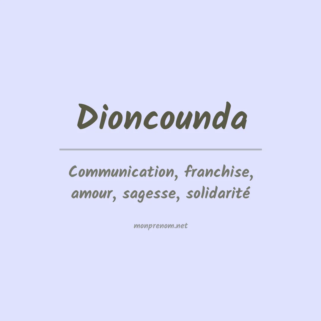 Prénom Dioncounda