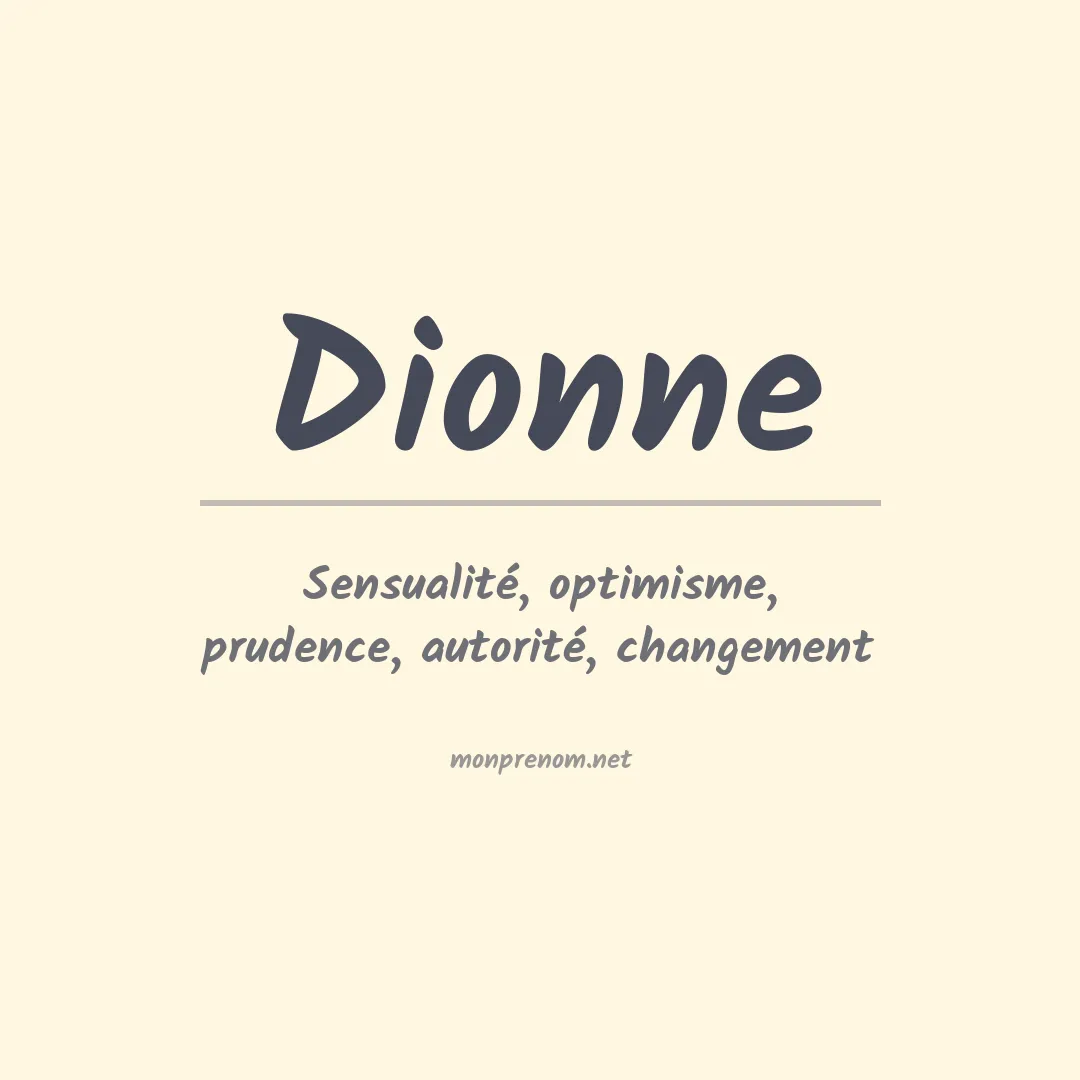 Prénom Dionne