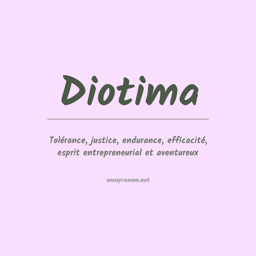 Signification du prénom Diotima