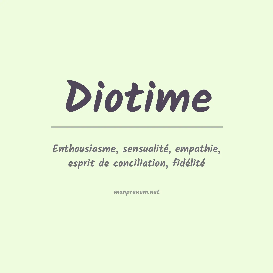 Signification du prénom Diotime