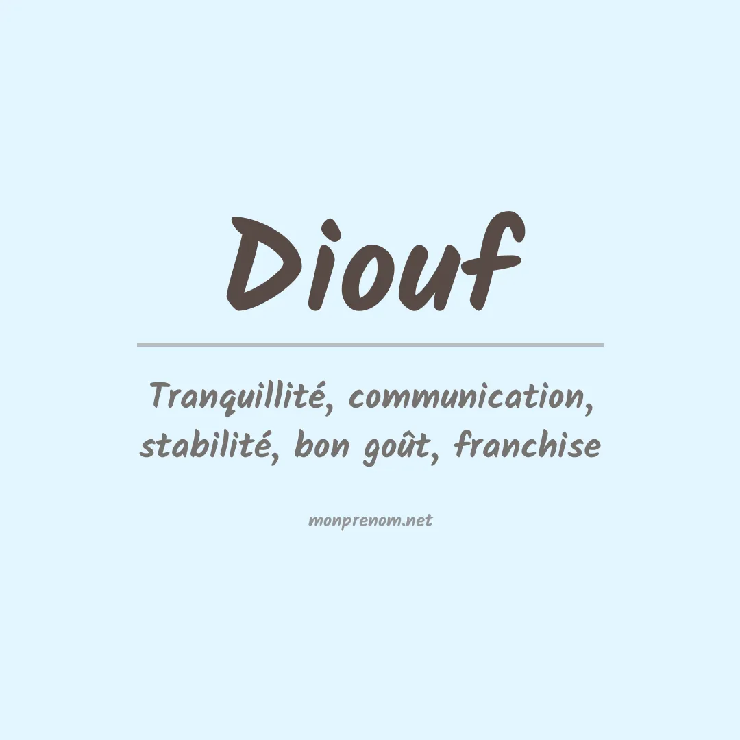 Prénom Diouf