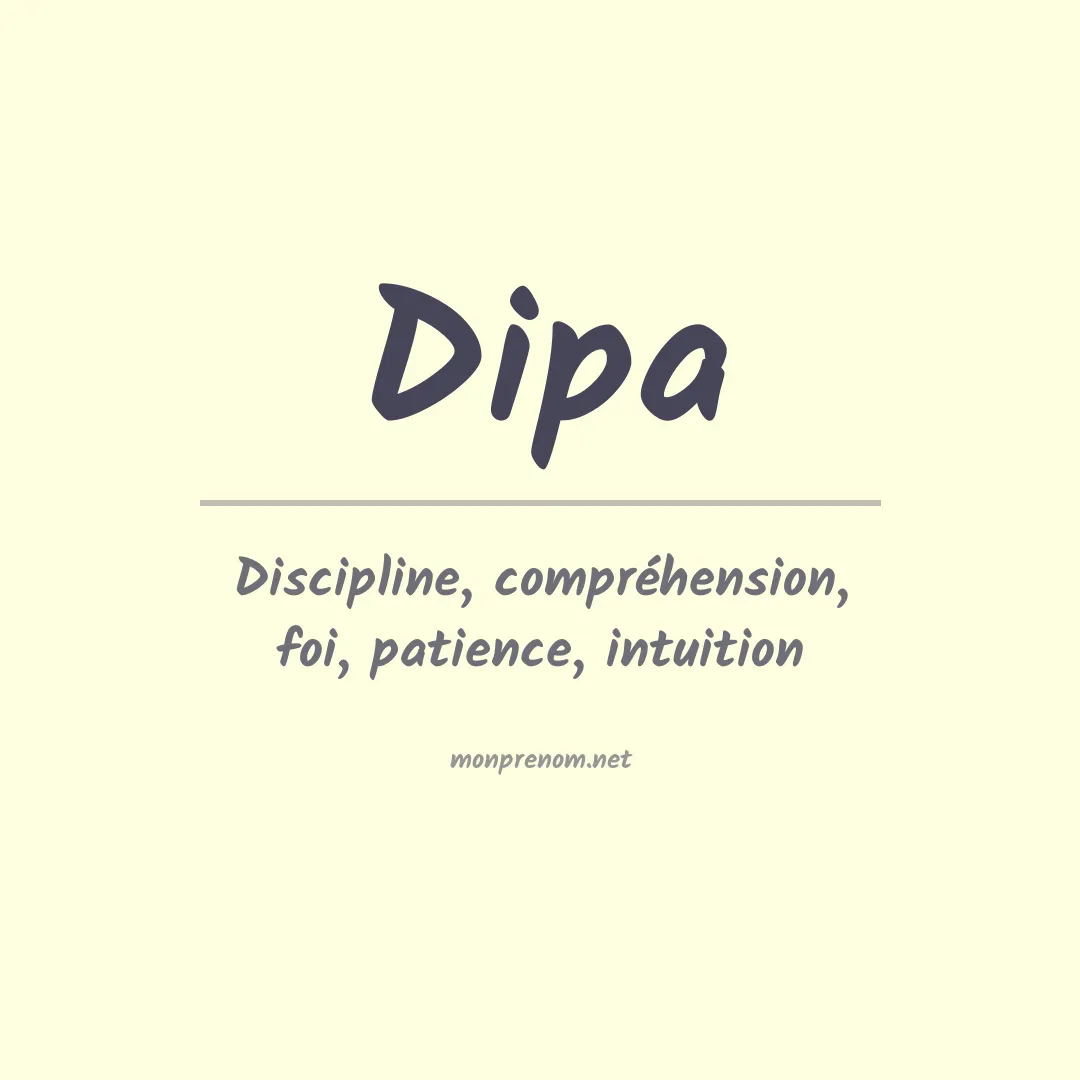 Signification du prénom Dipa