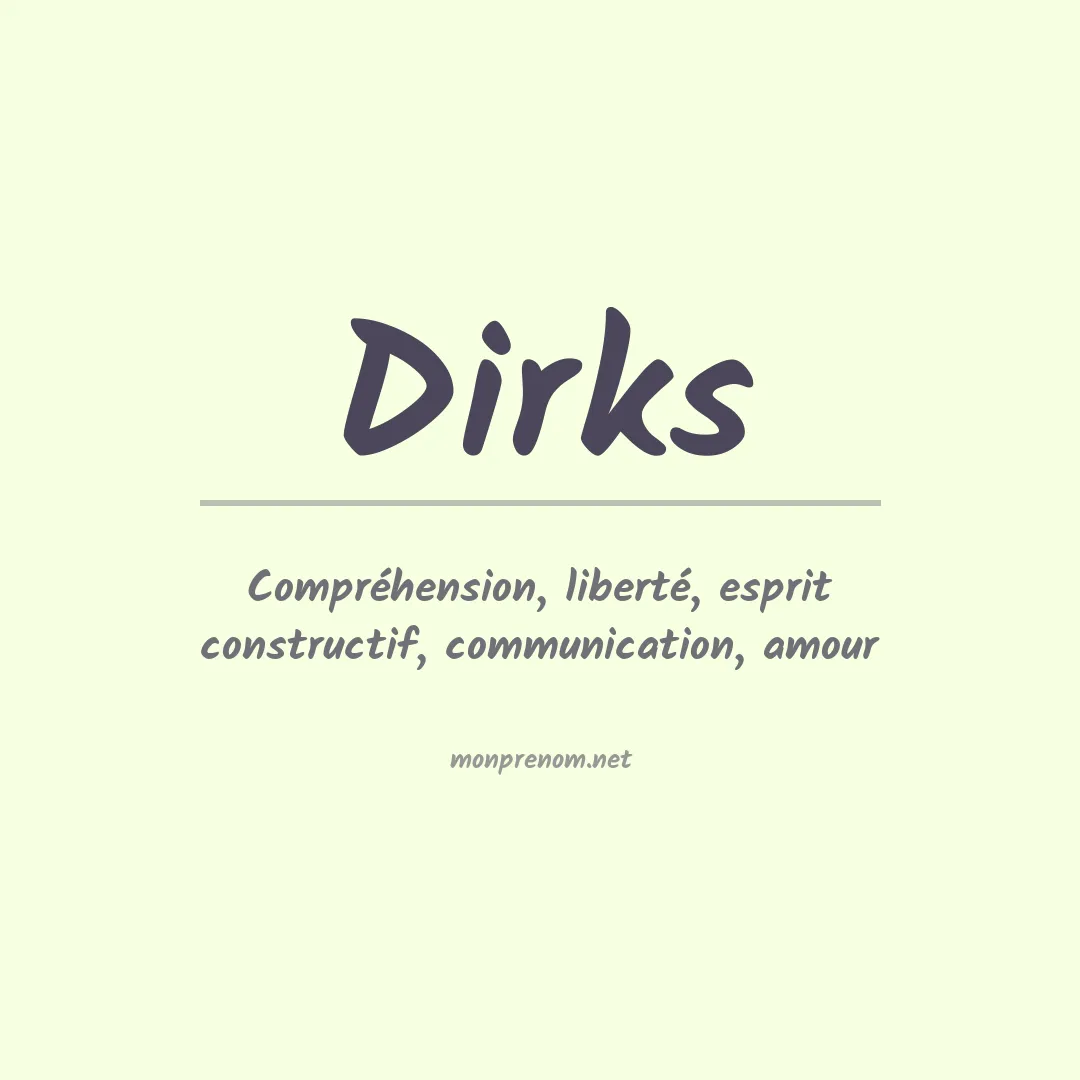 Prénom Dirks
