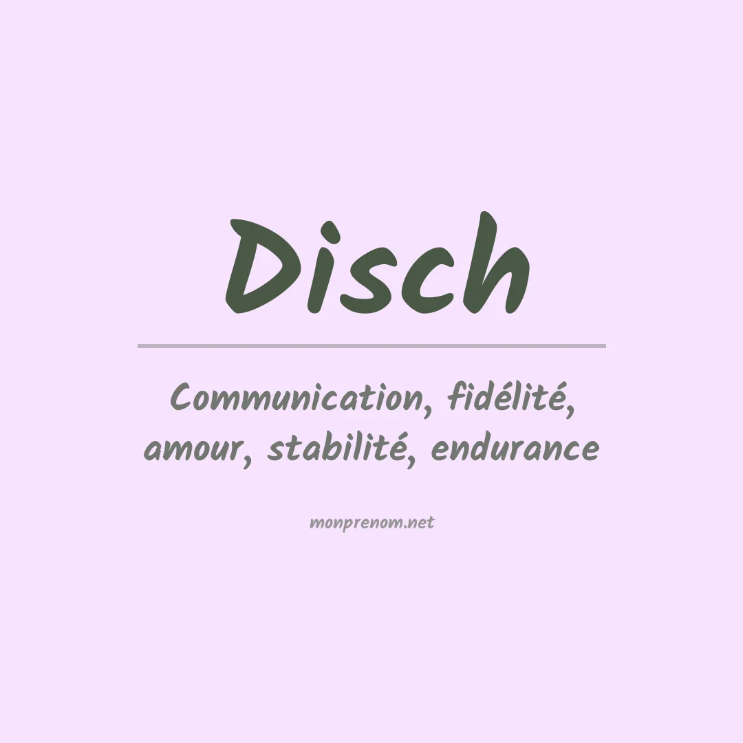 Prénom Disch