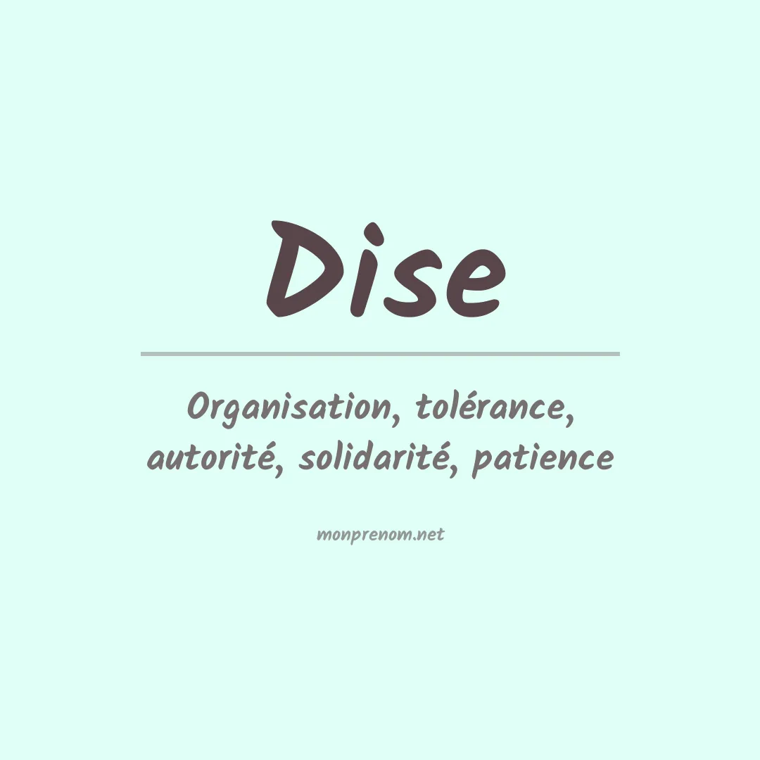 Prénom Dise