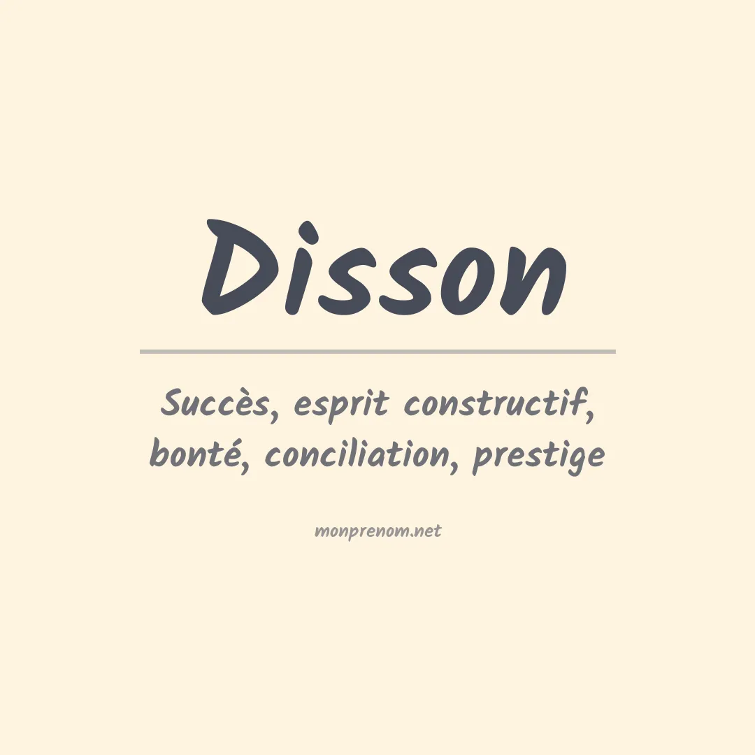 Prénom Disson