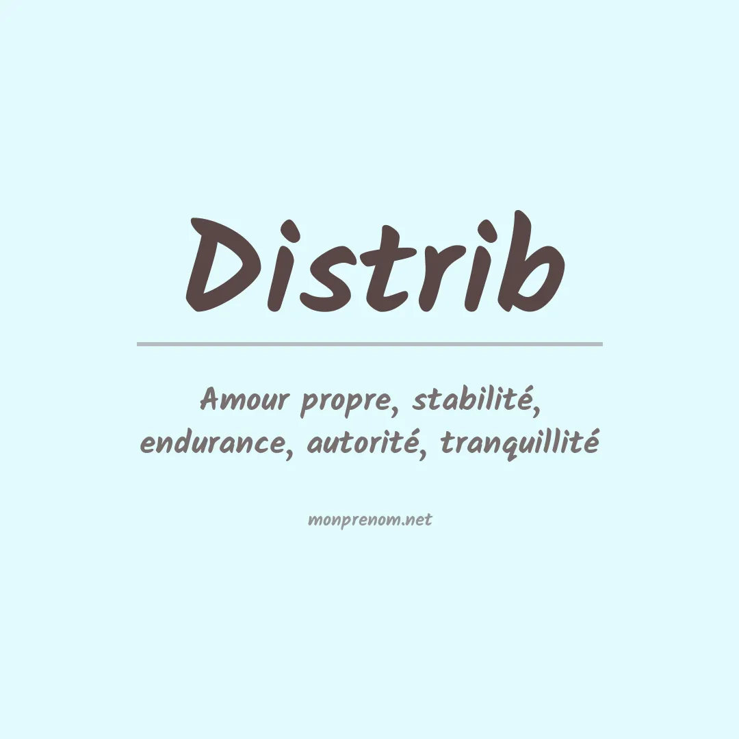 Signification du prénom Distrib
