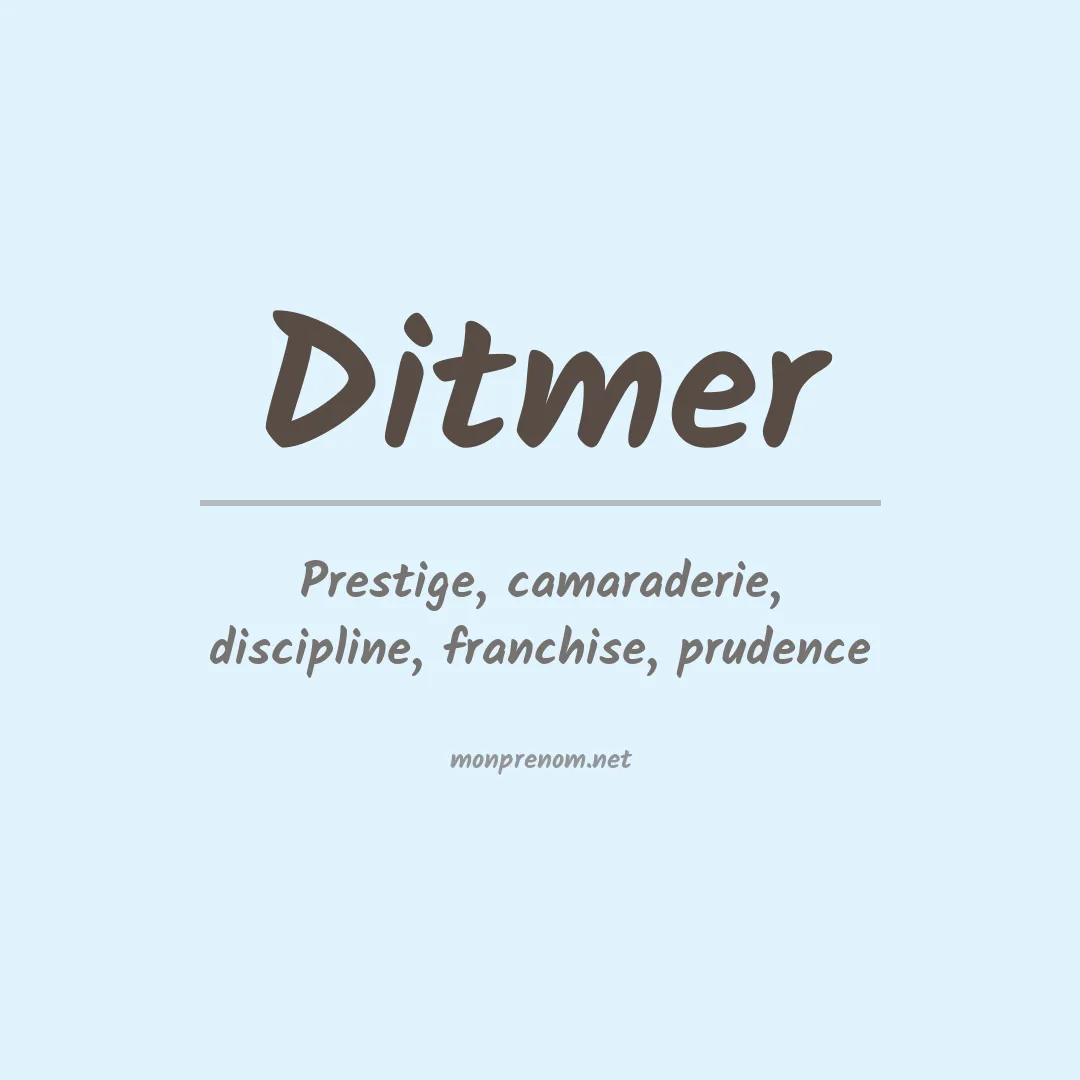 Signification du prénom Ditmer