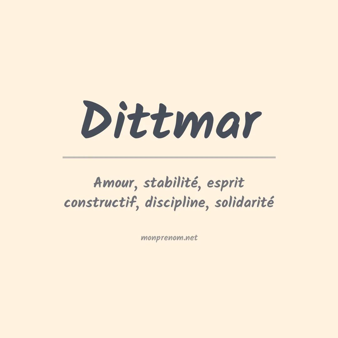 Prénom Dittmar