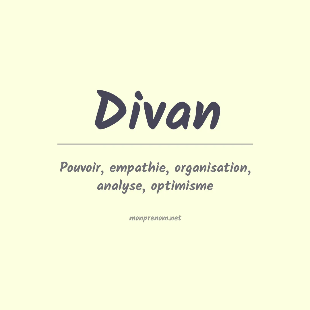 Prénom Divan