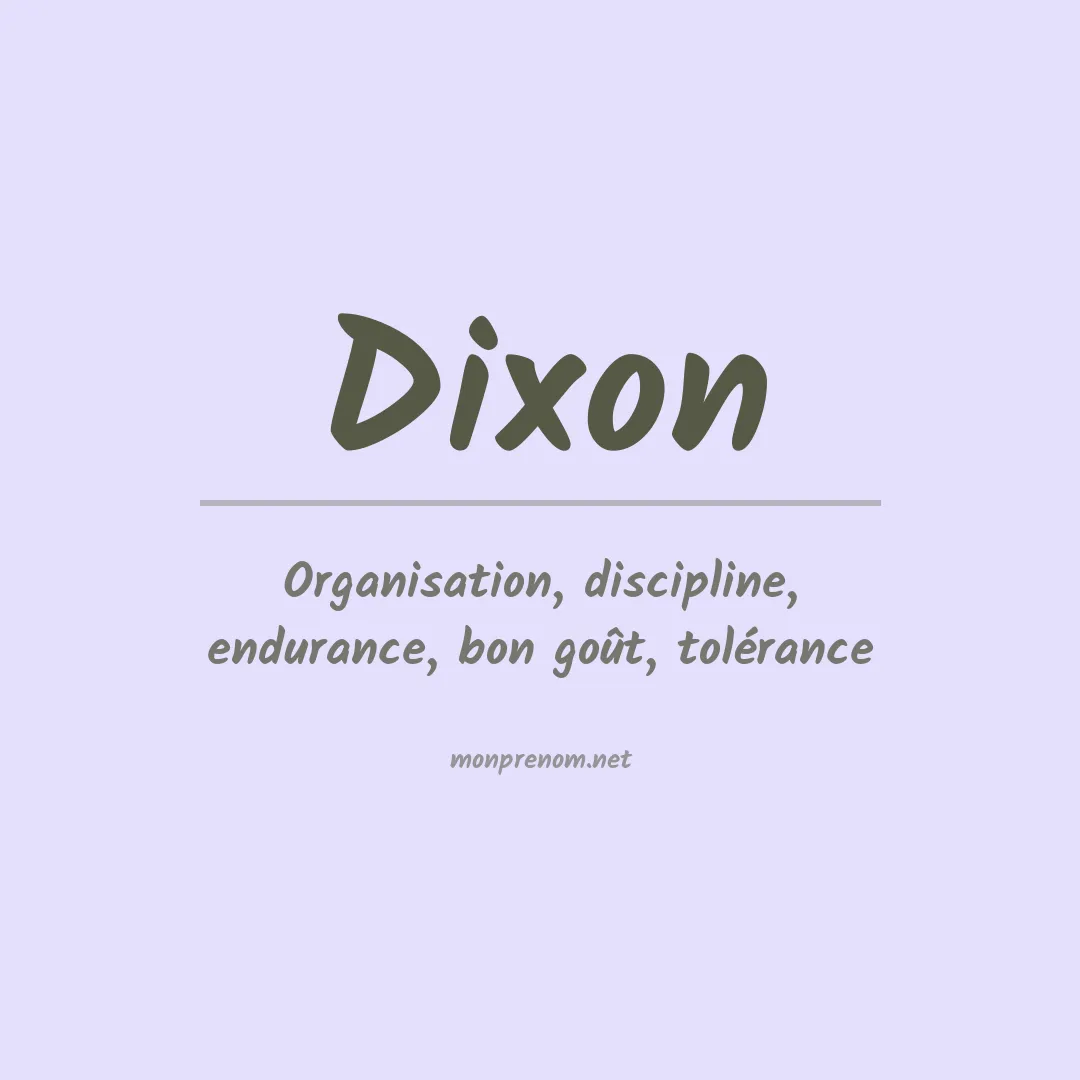 Prénom Dixon