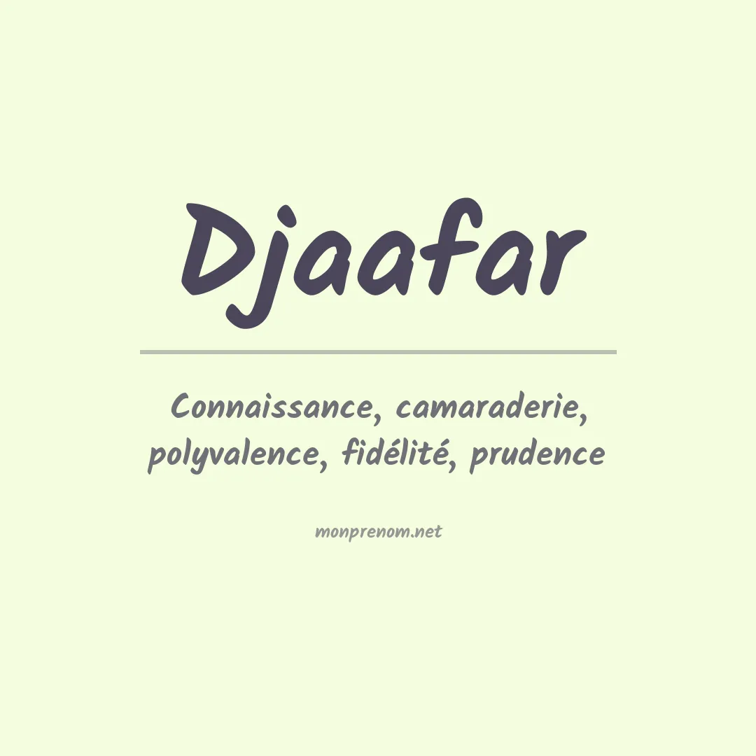 Prénom Djaafar