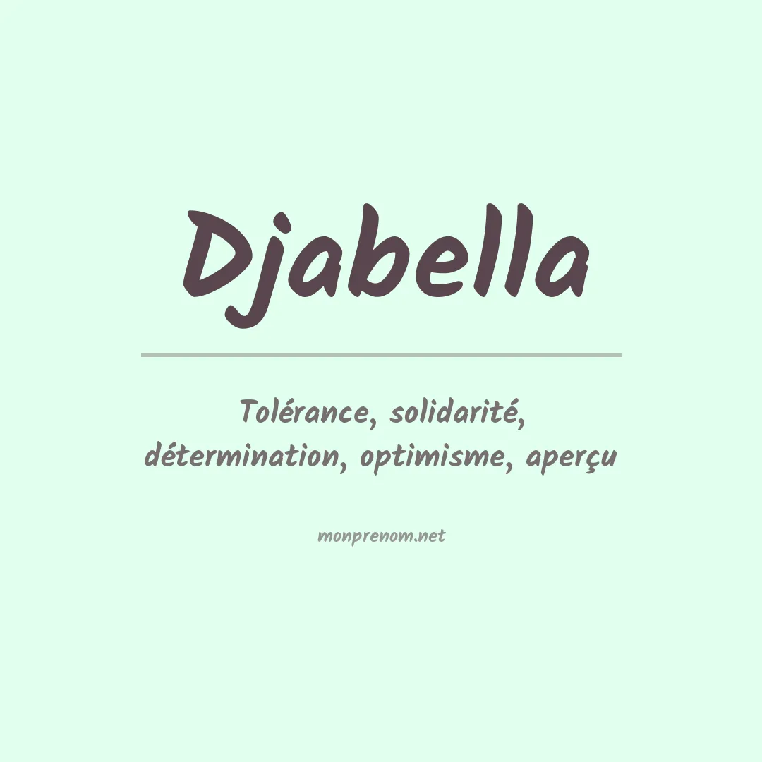 Prénom Djabella