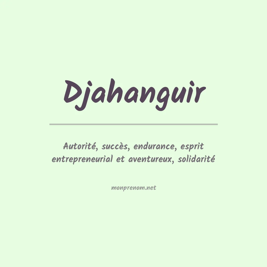 Signification du prénom Djahanguir