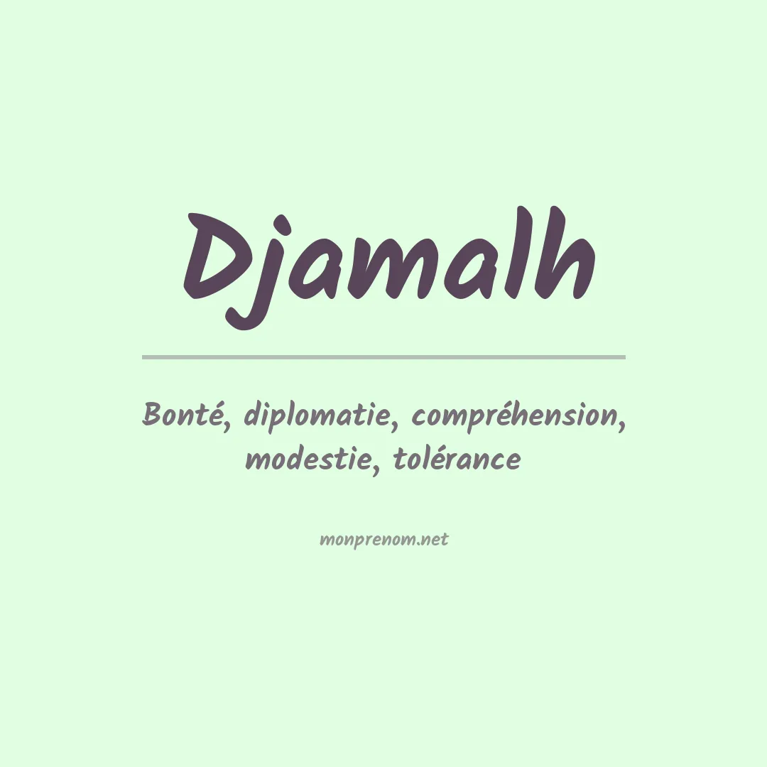 Prénom Djamalh