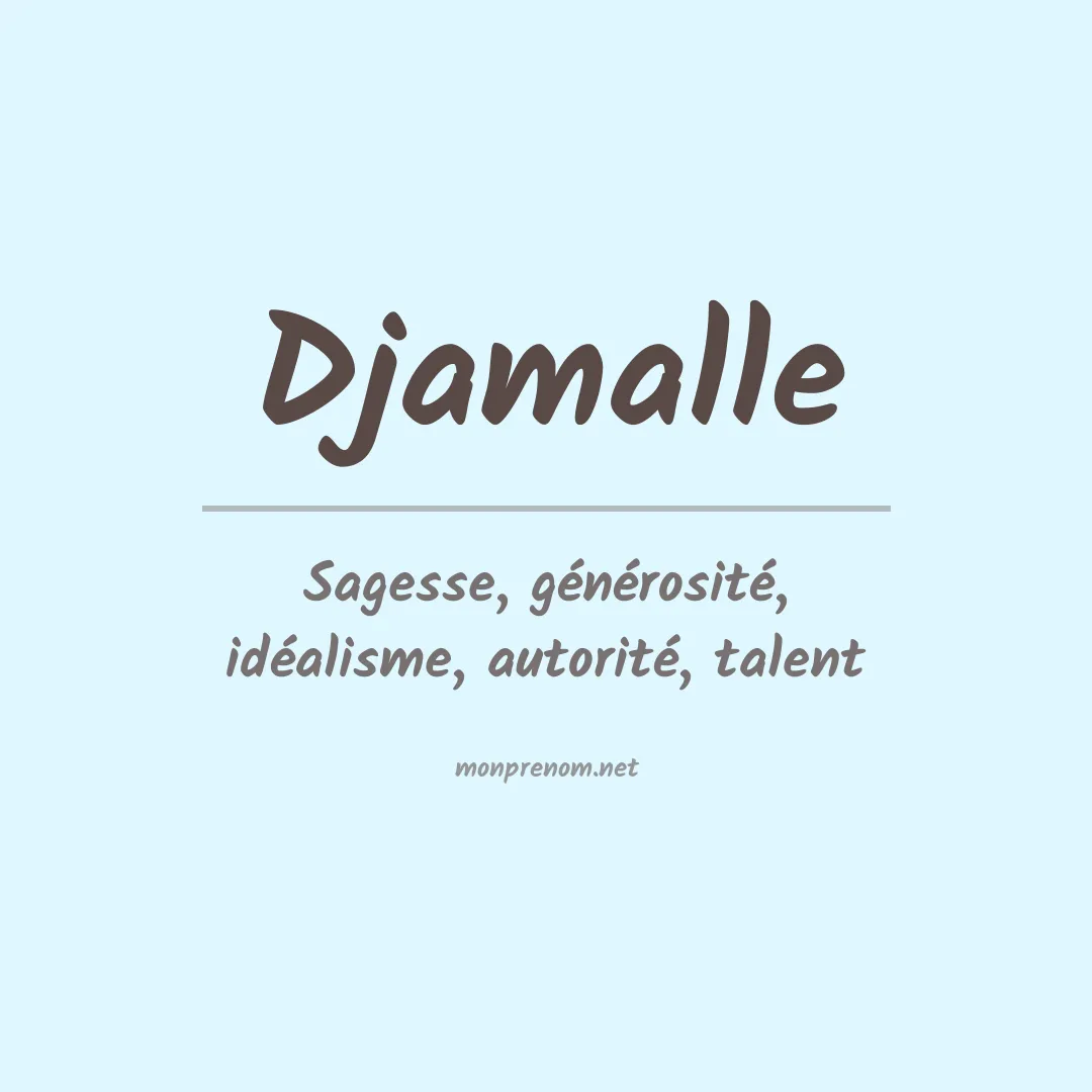 Prénom Djamalle