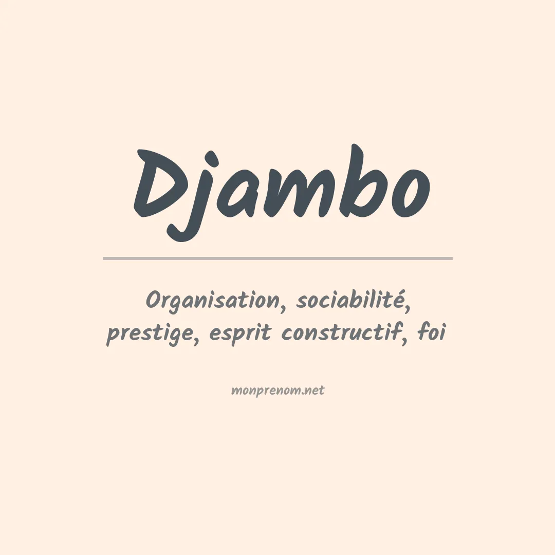 Prénom Djambo