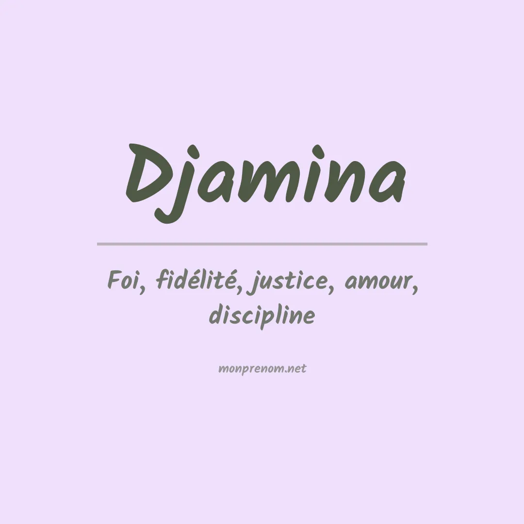 Prénom Djamina