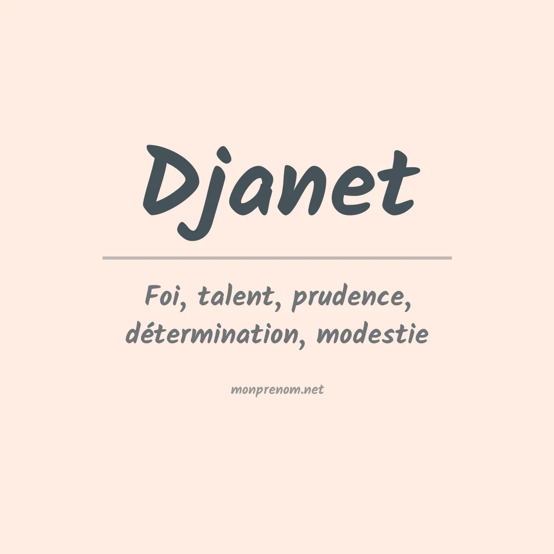 Signification du prénom Djanet